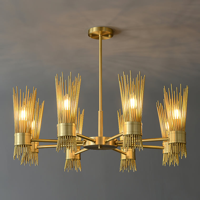 Modern Wagon Wheel Chandelier