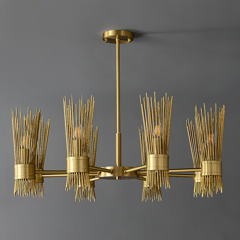 Modern Wagon Wheel Chandelier