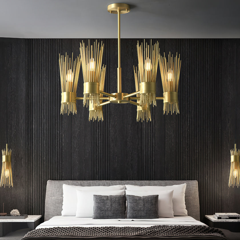 Modern Wagon Wheel Chandelier