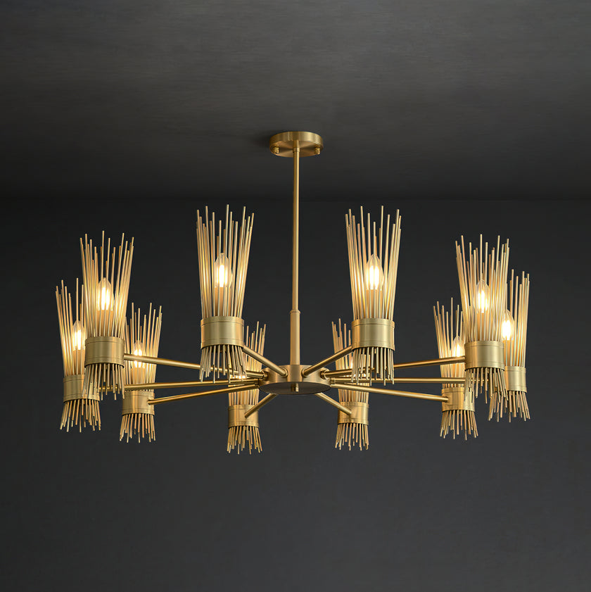 Modern Wagon Wheel Chandelier