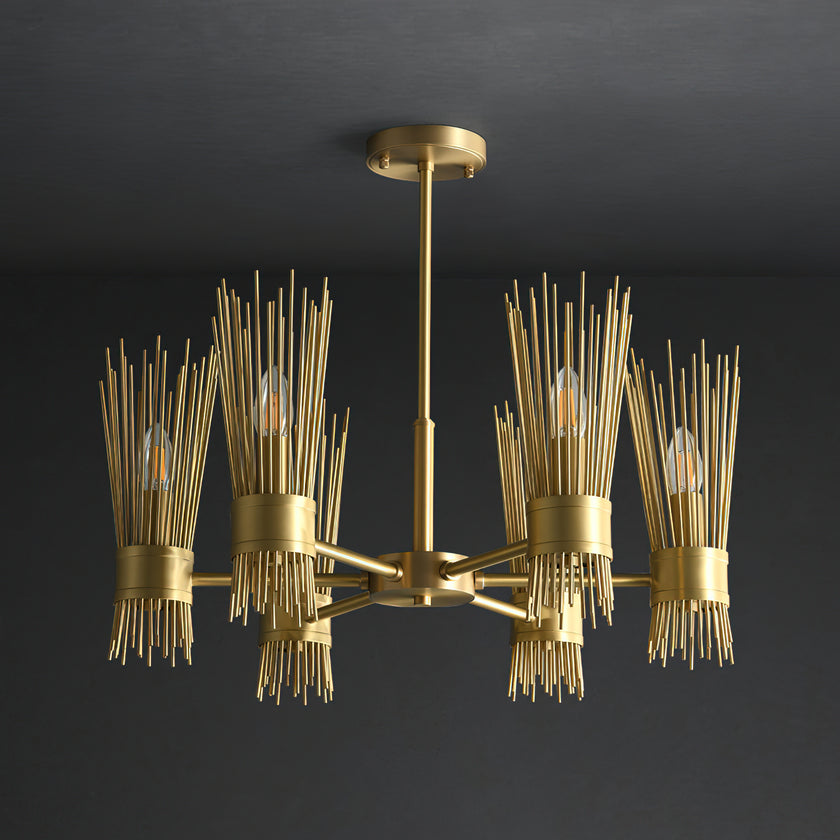 Modern Wagon Wheel Chandelier