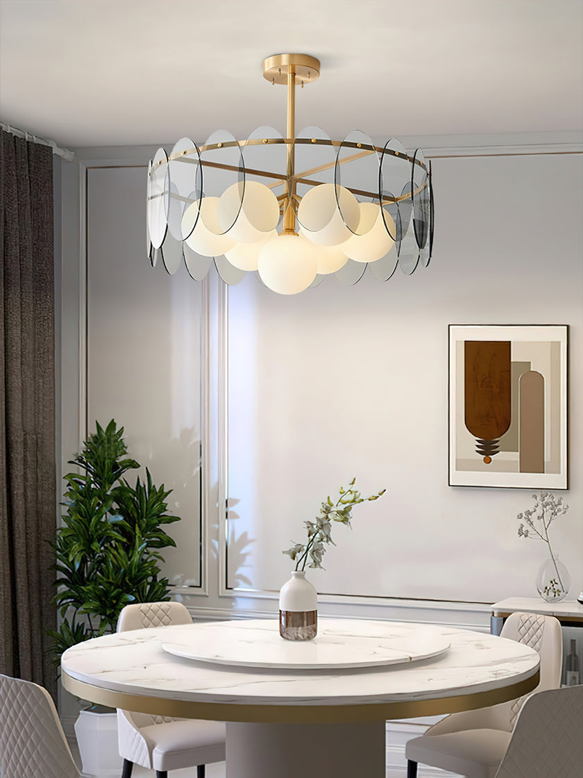 Molekularer Glaskugel-Kronleuchter