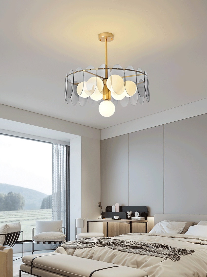 Molekularer Glaskugel-Kronleuchter