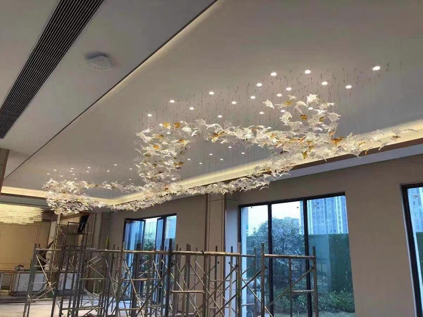 Multicolor Crystal Maple Leaf Chandelier