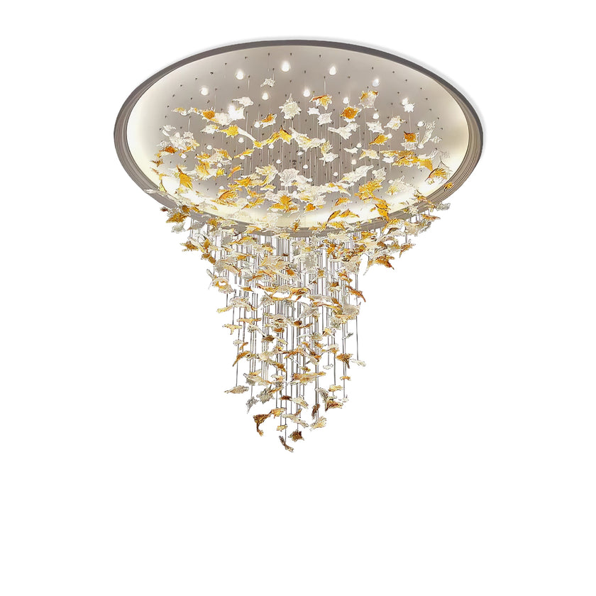 Multicolor Crystal Maple Leaf Chandelier