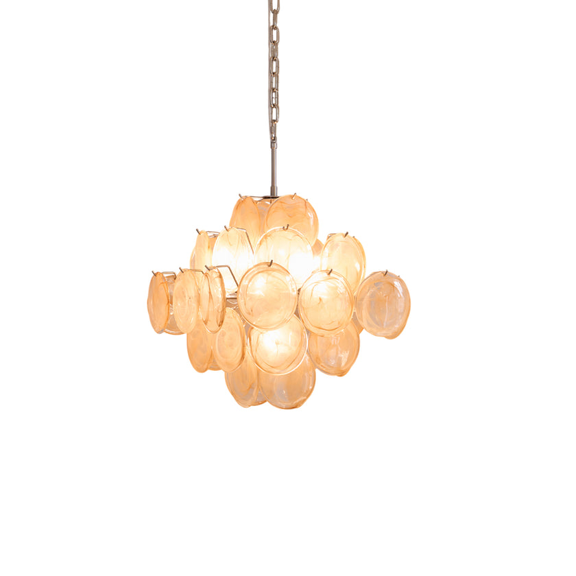 Murano Caramel Disc Chandelier