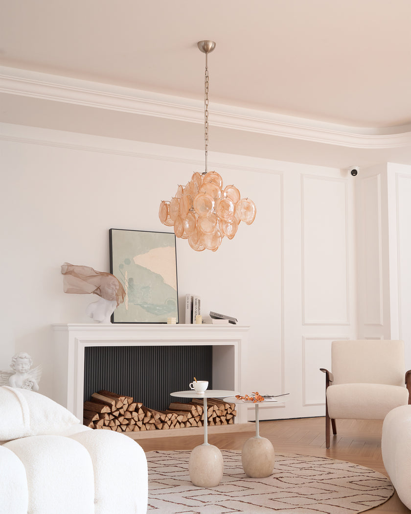Murano Caramel Disc Chandelier