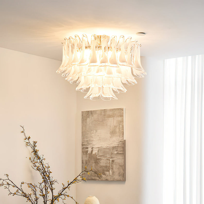 Murano Glass Leaf Ceiling Lamp