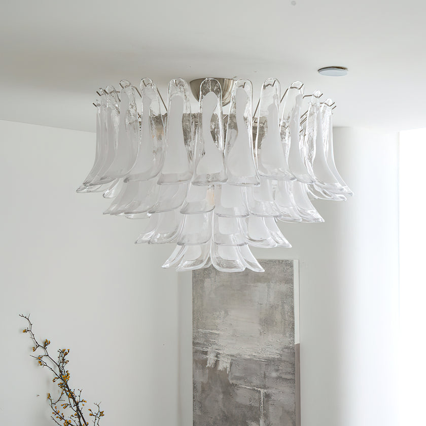 Murano Glass Leaf Ceiling Lamp