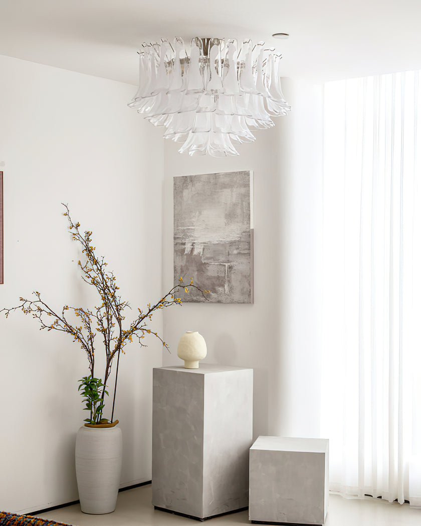 Murano Glass Leaf Ceiling Lamp