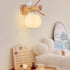 Nordic Solid Wood Bird Wall Lamp