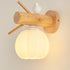 Nordic Solid Wood Bird Wall Lamp
