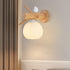Nordic Solid Wood Bird Wall Lamp