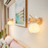 Nordic Solid Wood Bird Wall Lamp