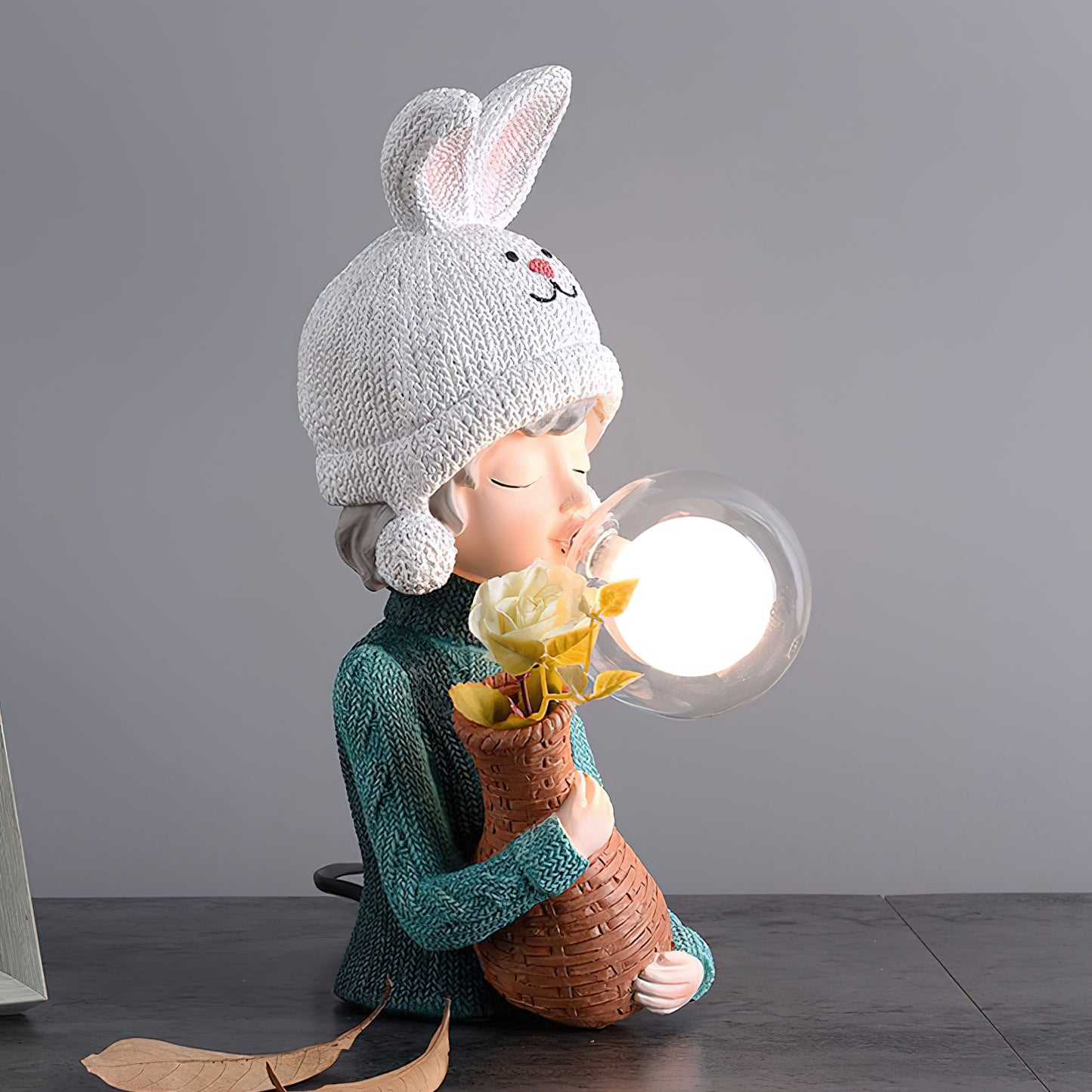 Resin Series-Rabbit Girl Table Lamp