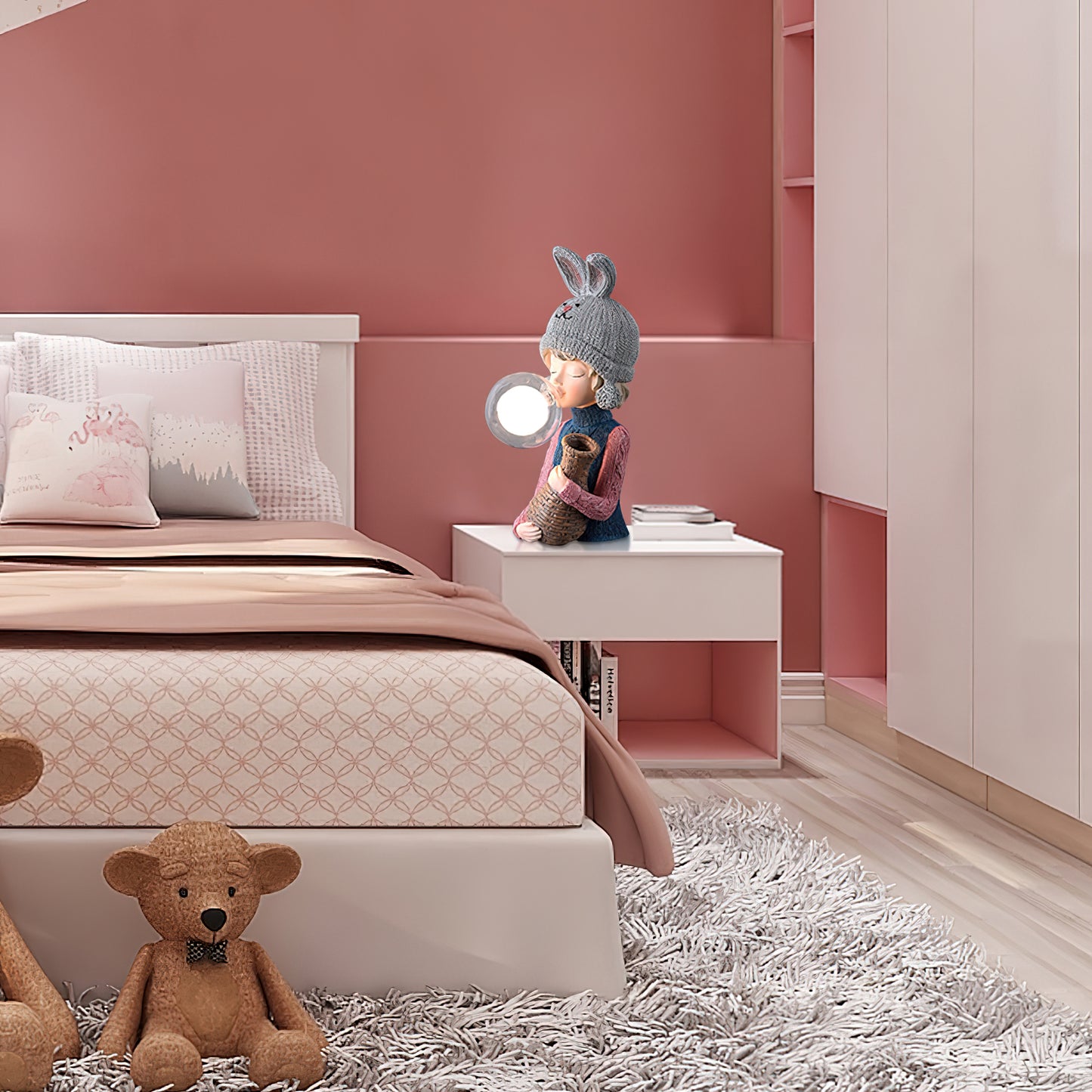 Resin Series-Rabbit Girl Table Lamp