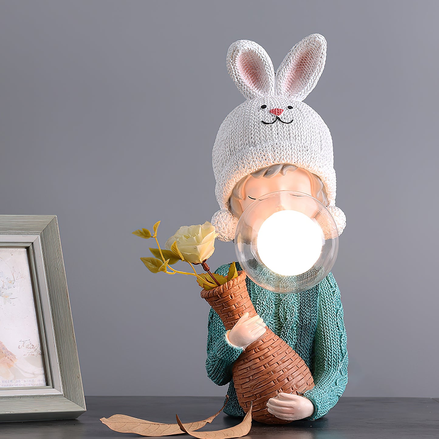 Resin Series-Rabbit Girl Table Lamp