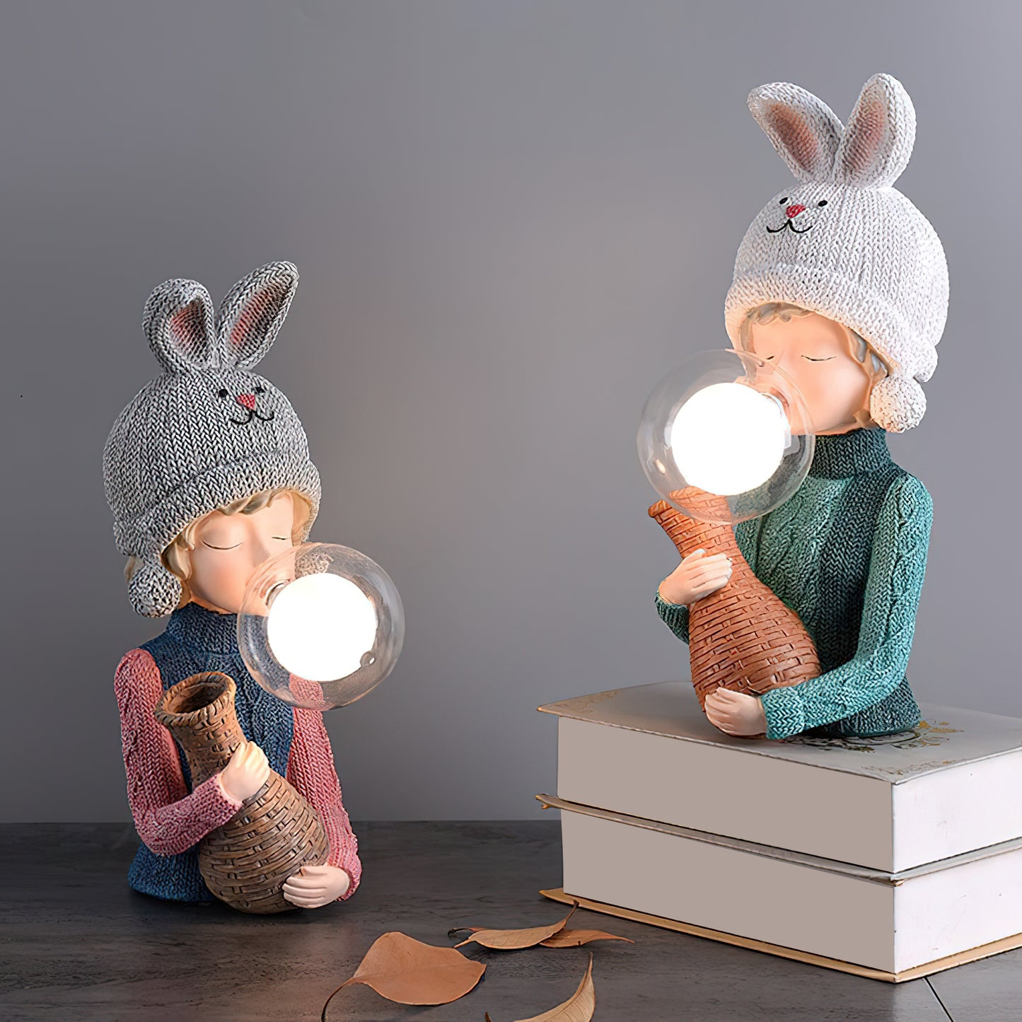 Resin Series-Rabbit Girl Table Lamp
