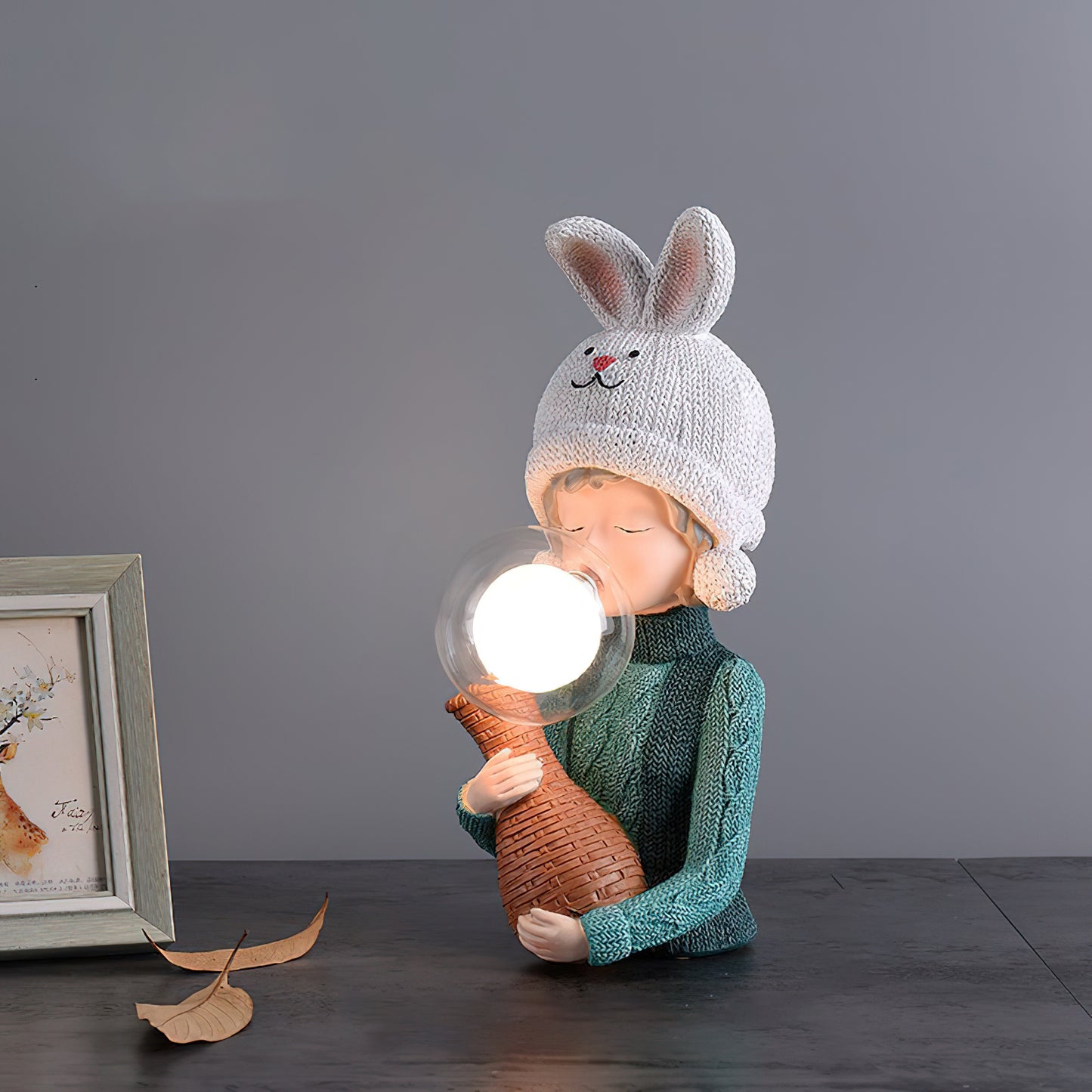 Resin Series-Rabbit Girl Table Lamp
