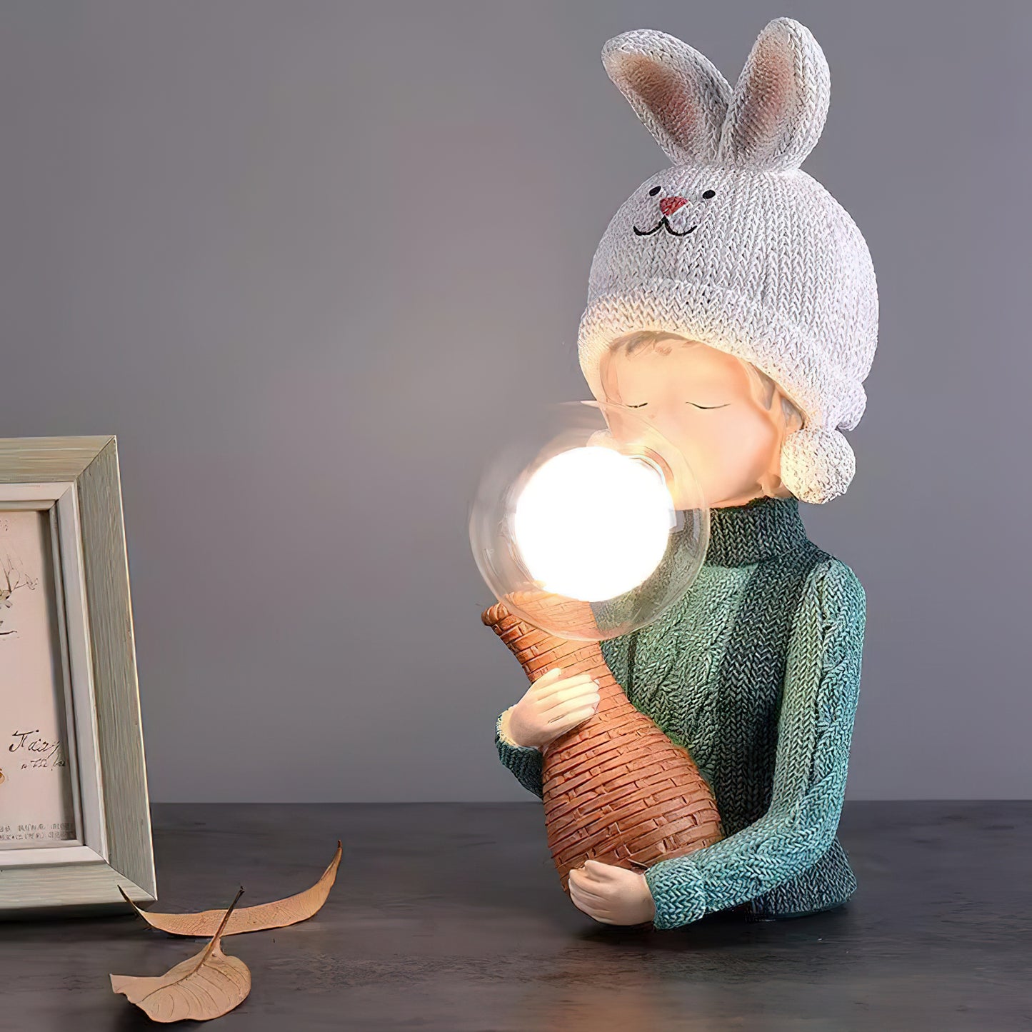 Resin Series-Rabbit Girl Table Lamp