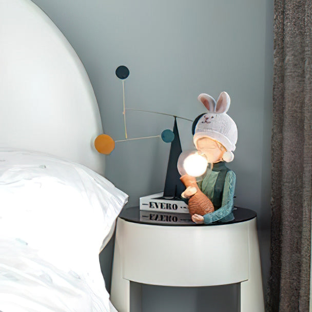 Resin Series-Rabbit Girl Table Lamp