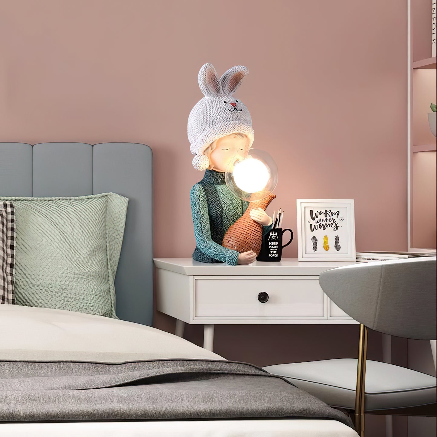 Resin Series-Rabbit Girl Table Lamp