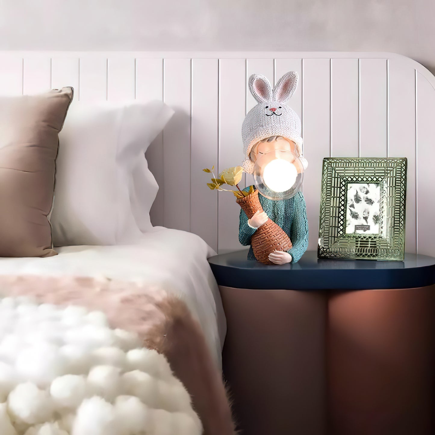 Resin Series-Rabbit Girl Table Lamp