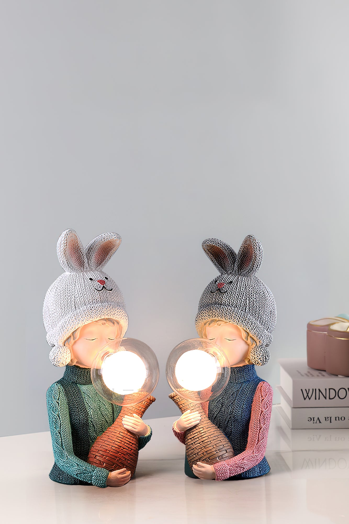 Resin Series-Rabbit Girl Table Lamp