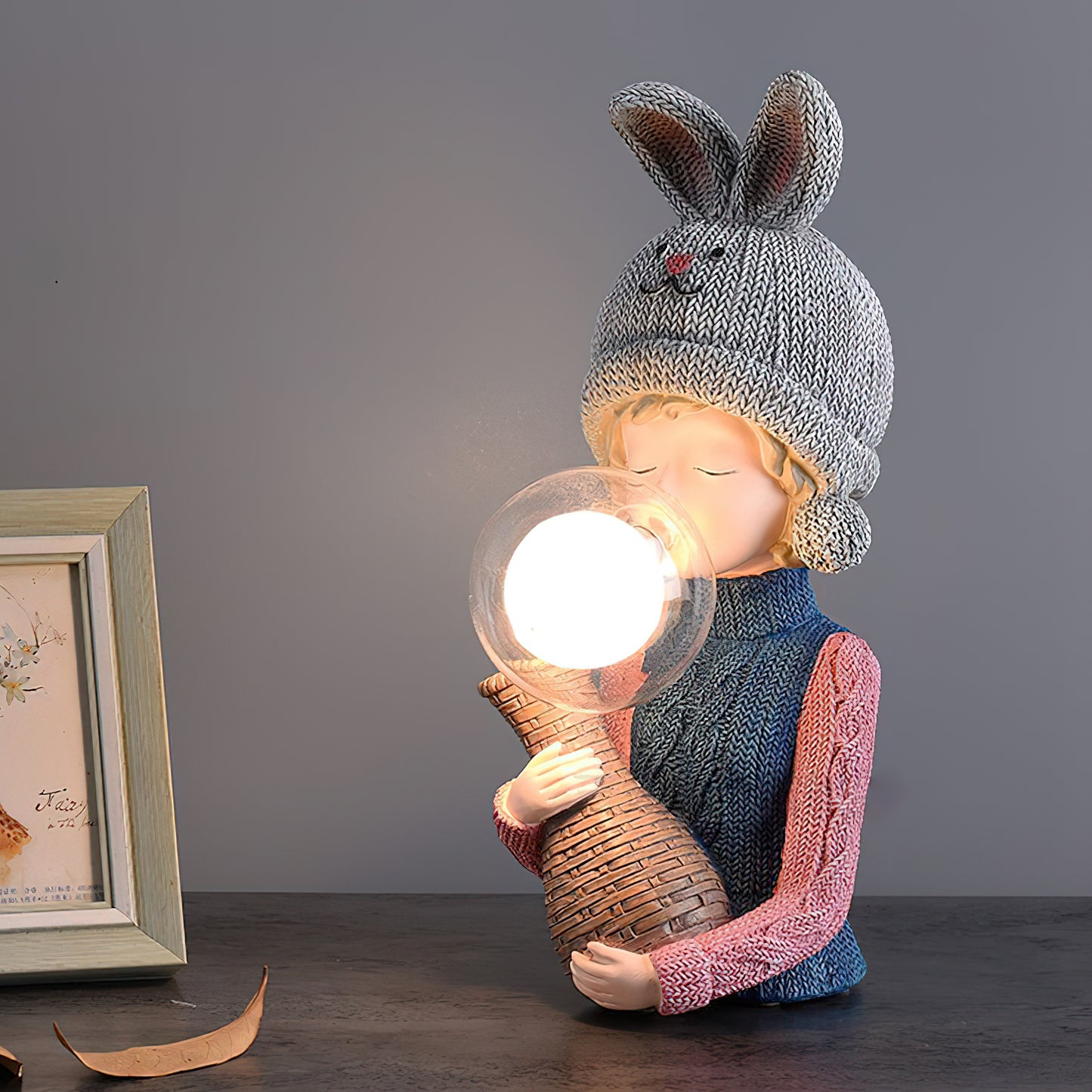 Resin Series-Rabbit Girl Table Lamp
