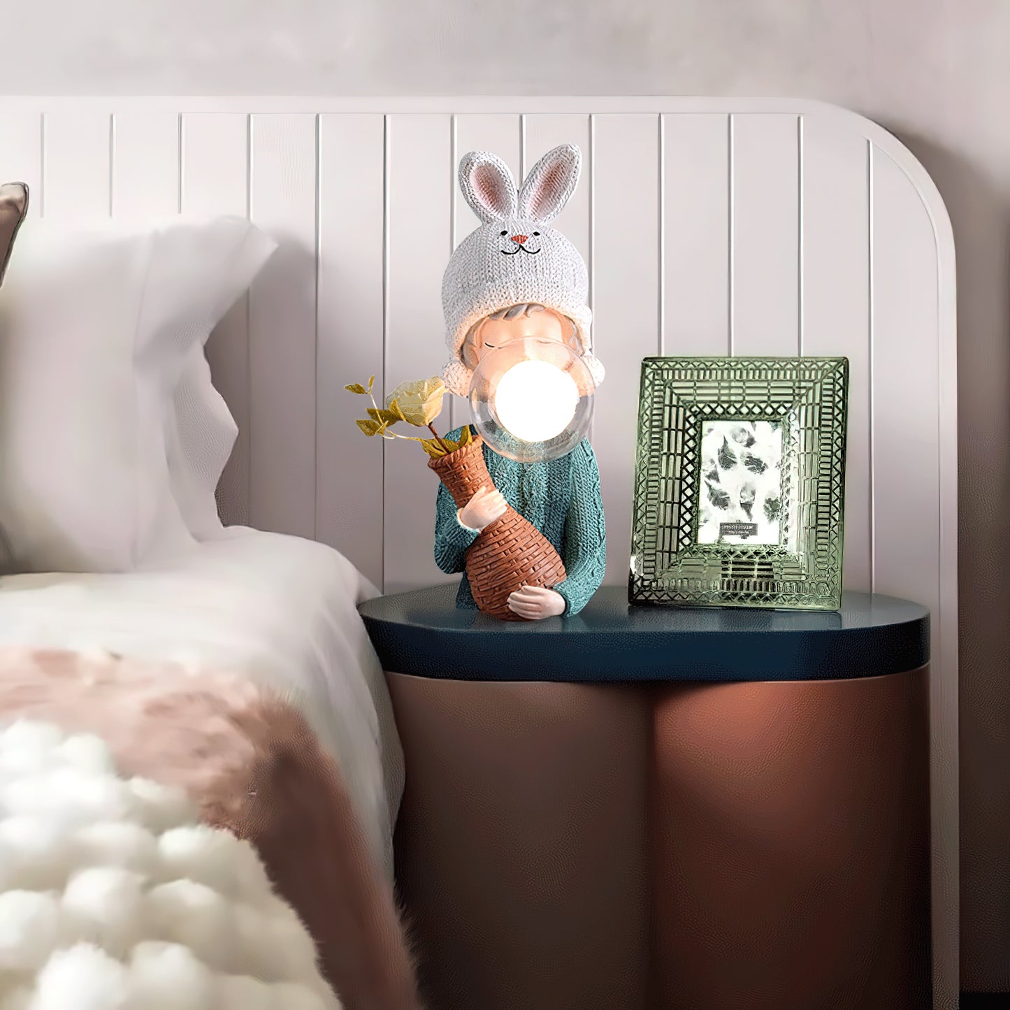 Resin Series-Rabbit Girl Table Lamp