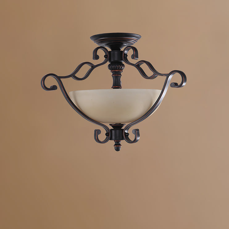 Retro Porch Iron Ceiling Lamp
