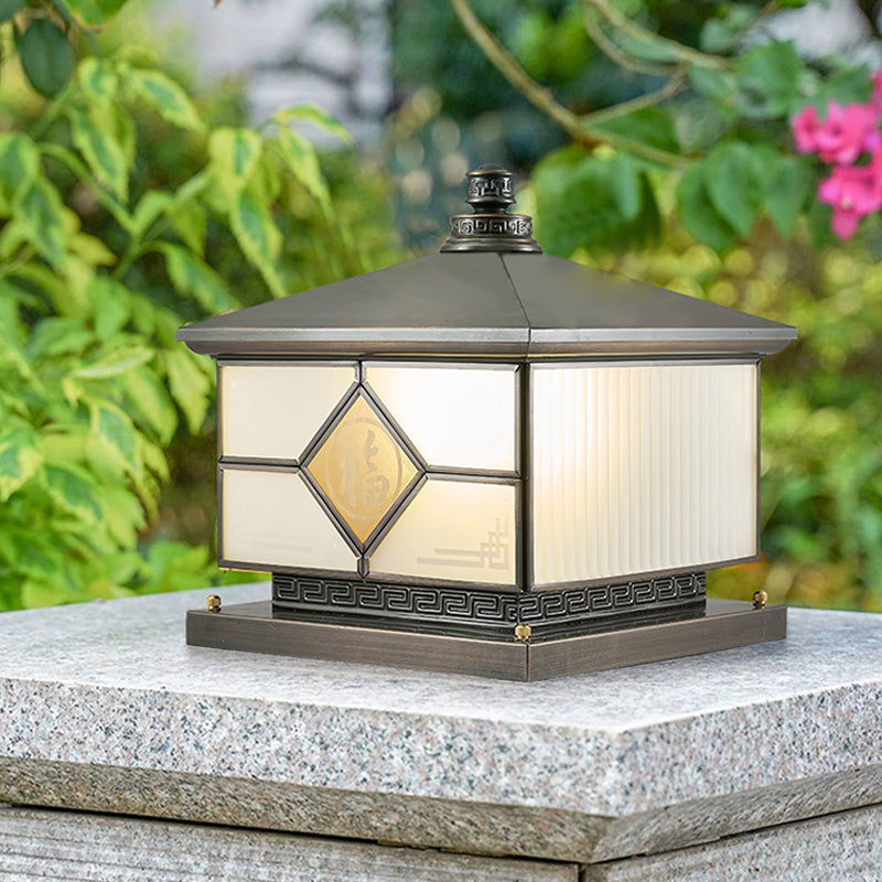 Retro Waterproof Brass Column Lamp