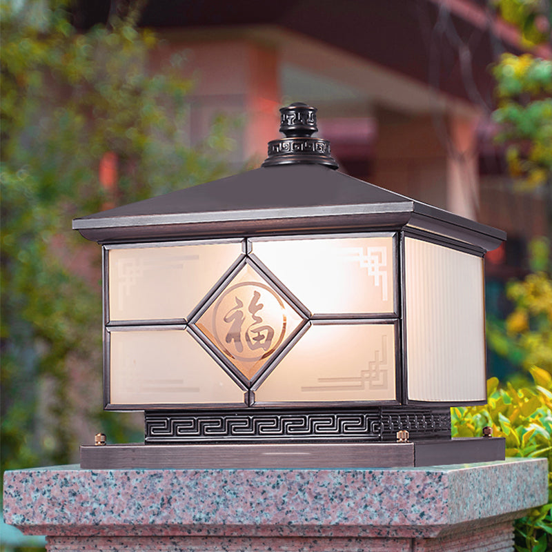 Retro Waterproof Brass Column Lamp