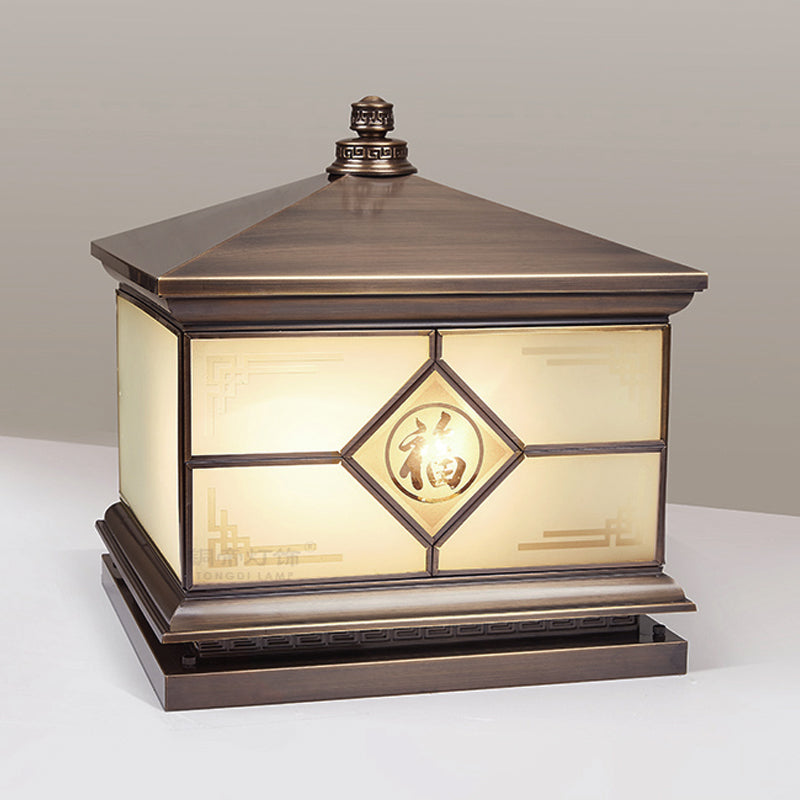 Retro Waterproof Brass Column Lamp