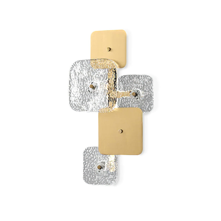 Luminária de parede de vidro quadrada arredondada