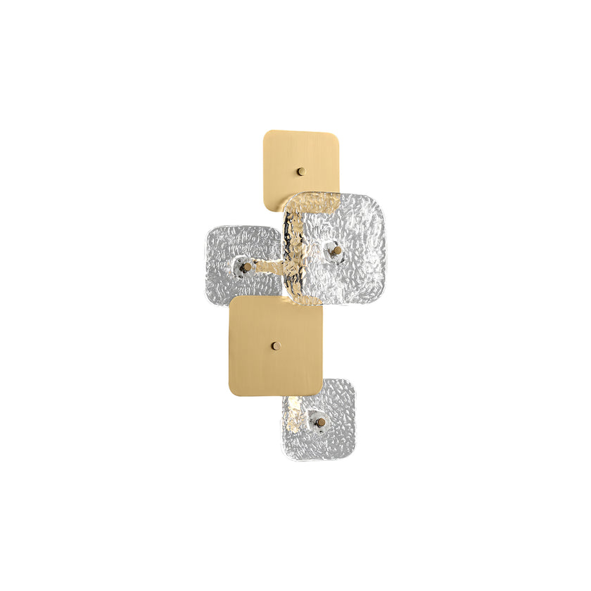 Luminária de parede de vidro quadrada arredondada