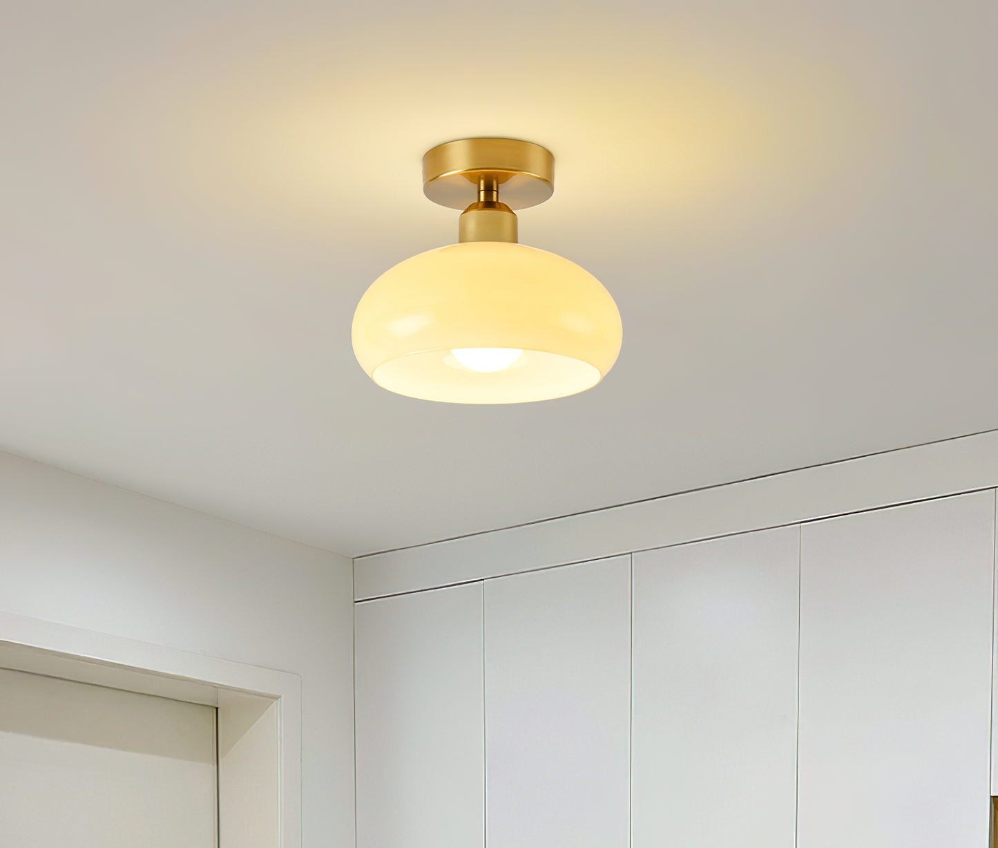 Simple Cream Ceiling Lamp