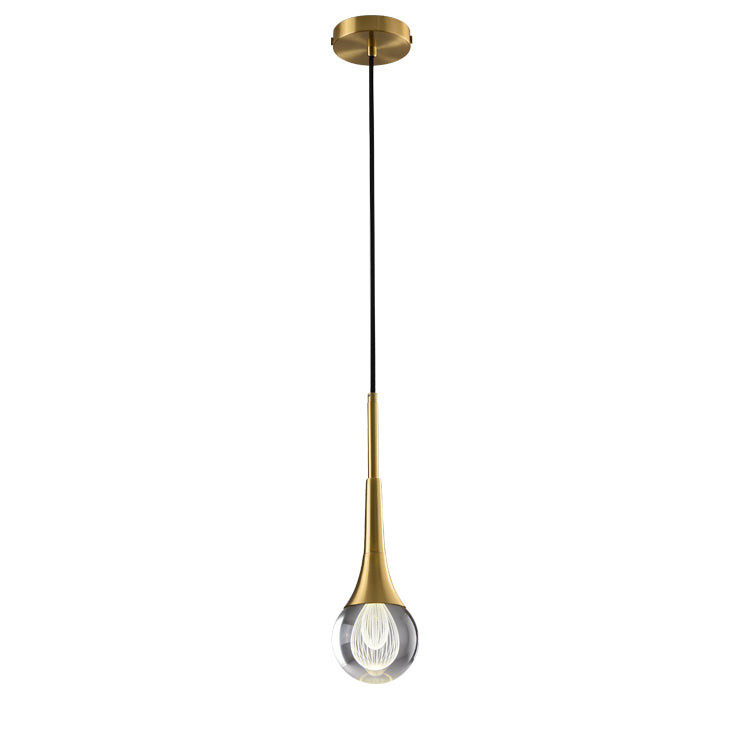 Simple Drop-Shaped Crystal Pendant Lamp