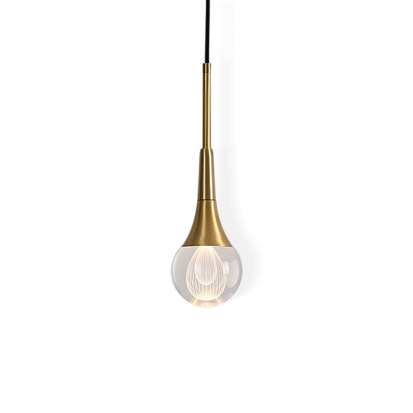 Simple Drop-Shaped Crystal Pendant Lamp