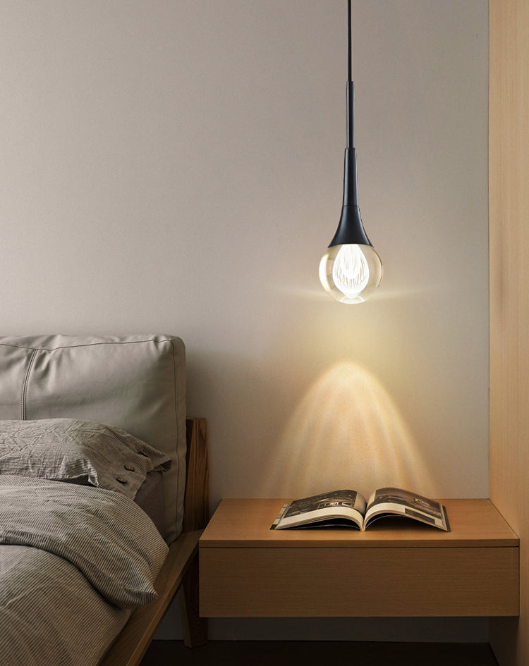 Simple Drop-Shaped Crystal Pendant Lamp