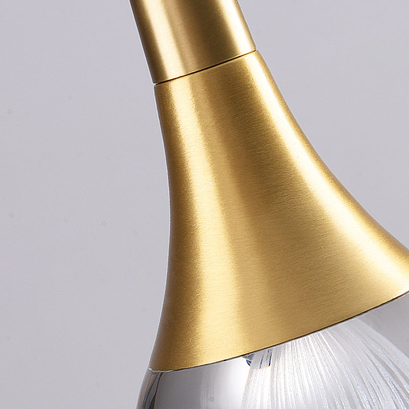 Simple Drop-Shaped Crystal Pendant Lamp