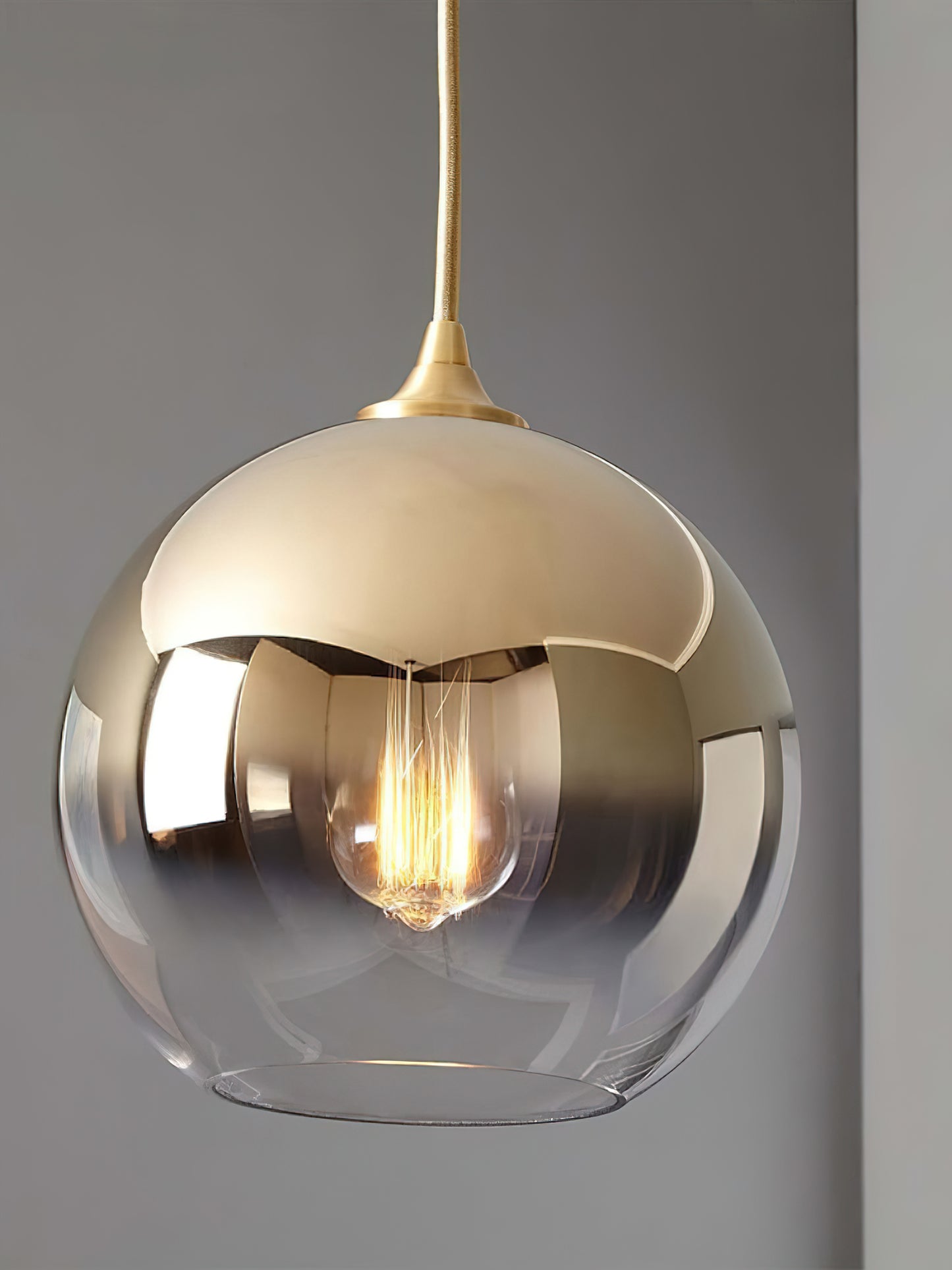 spherical glass Pendant Light