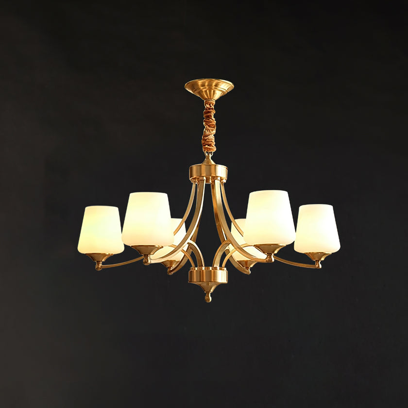 Tapered Glass Chandelier