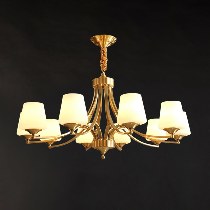 Tapered Glass Chandelier