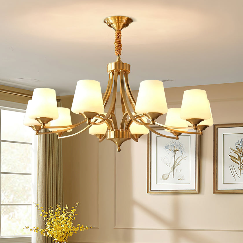 Tapered Glass Chandelier
