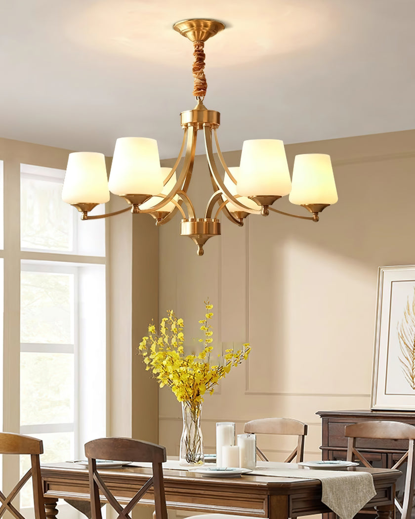 Tapered Glass Chandelier