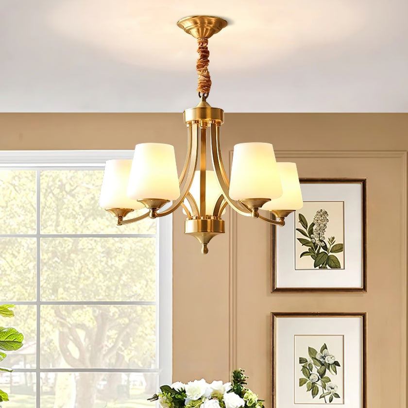 Tapered Glass Chandelier