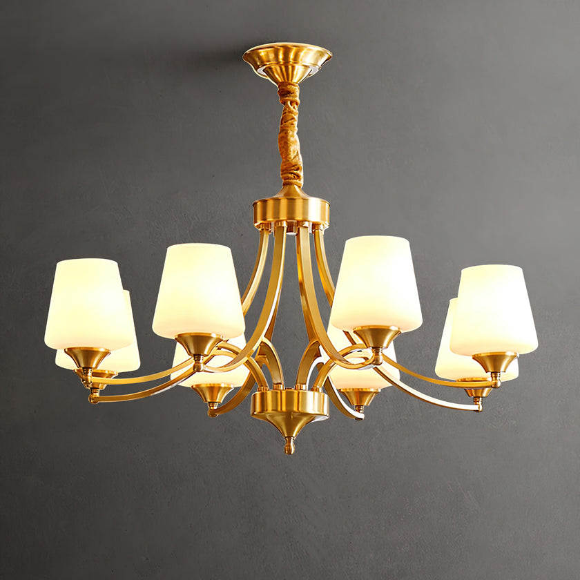 Tapered Glass Chandelier