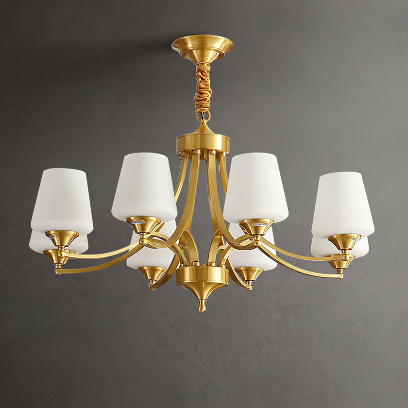 Tapered Glass Chandelier