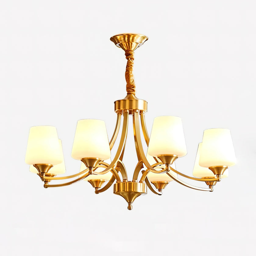Tapered Glass Chandelier